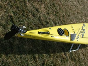 Optional over-stern rudder prevents damage from shallows and submerged obstacles.