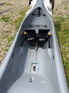 Close-up of Andersen bailer, leash attachment, and 3-point footplate.